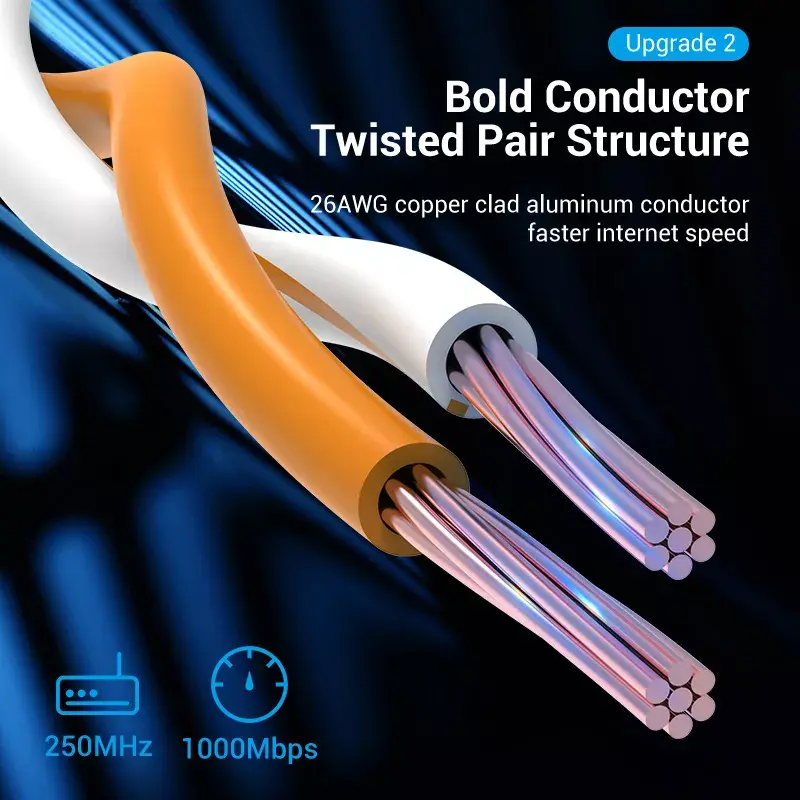 Network Cable Vention Cat.6 UTP Patch Cable RJ-45 5M Gray