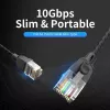 Network patch cable Vention Cat.6A U/UTP 5 m, RJ-45 to RJ-45, black