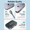 Vention 2-Port Bi-Directional 8K HDMI Switcher AKPH0, HDMI 2.1, 7680×4320@60Hz, USB-C power, Aluminium, Grey