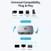 Vention 2-Port Bi-Directional 8K HDMI Switcher AKPH0, HDMI 2.1, 7680×4320@60Hz, USB-C power, Aluminium, Grey