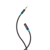 Audio extension cable Vention 3.5mm 1.5 m, male-to-female, cotton braided, black metal finish