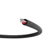 Audio extension cable Vention 3.5mm 1.5 m, male-to-female, cotton braided, black metal finish