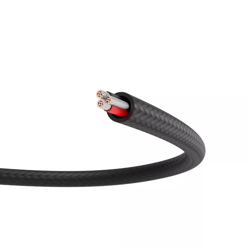 Audio extension cable Vention 3.5mm 1.5 m, male-to-female, cotton braided, black metal finish