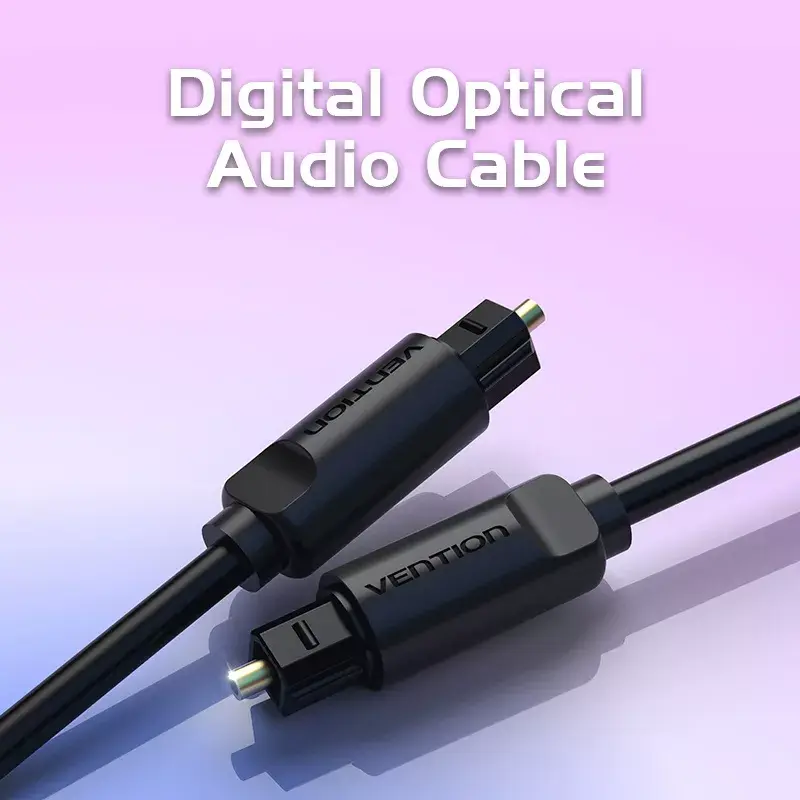 Vention Optical Fiber Audio Cable 1.5M Black TOSLINK Male to Male