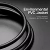 Optical Fiber Audio Cable Vention 1M Black TOSLINK Male to Male