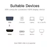 VGA to HDMI Converter Vention 0.15M Black VGA HDMI Micro USB Audio