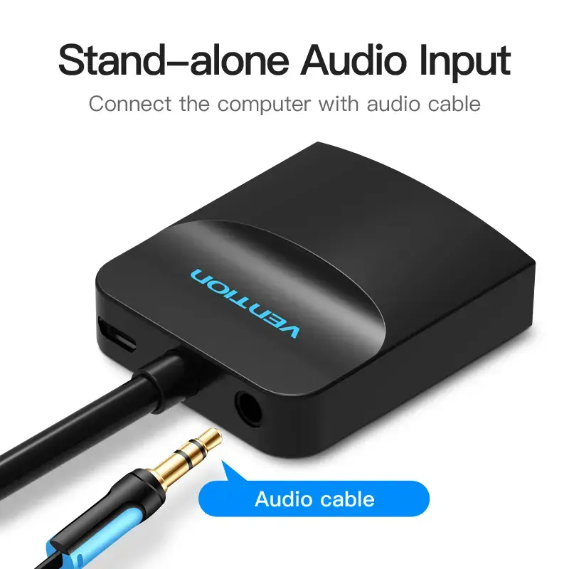 VGA to HDMI Converter Vention 0.15M Black VGA HDMI Micro USB Audio