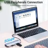 Docking Station Vention Multi-function USB-C to HDMI USB3.0x3 RJ45 SD TF TRRS 3.5mm PD 0.15M Gray Aluminum Alloy