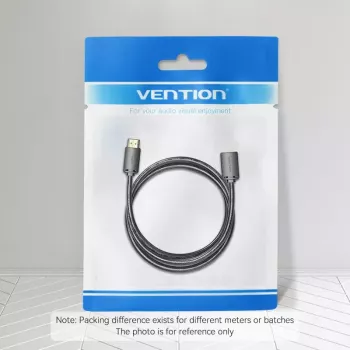 HDMI cable Vention HDMI-A male to HDMI-A female 2 m, HDMI 2.0 18 Gbit/s, 4K, gold-plated connectors, black