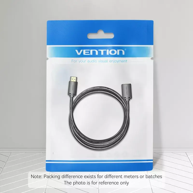HDMI cable Vention HDMI-A male to HDMI-A female 2 m, HDMI 2.0 18 Gbit/s, 4K, gold-plated connectors, black
