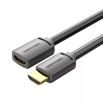 HDMI cable Vention HDMI-A male to HDMI-A female 2 m, HDMI 2.0 18 Gbit/s, 4K, gold-plated connectors, black