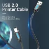 USB 2.0 A Male to B Male Cable 3 m — Vention — black PVC, 480 Mbps, 2 A