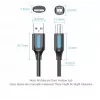 USB 2.0 A Male to B Male Cable Vention COQBJ, 0.5 m, Black, PVC jacket, 2 A, 0.48 Gbit/s