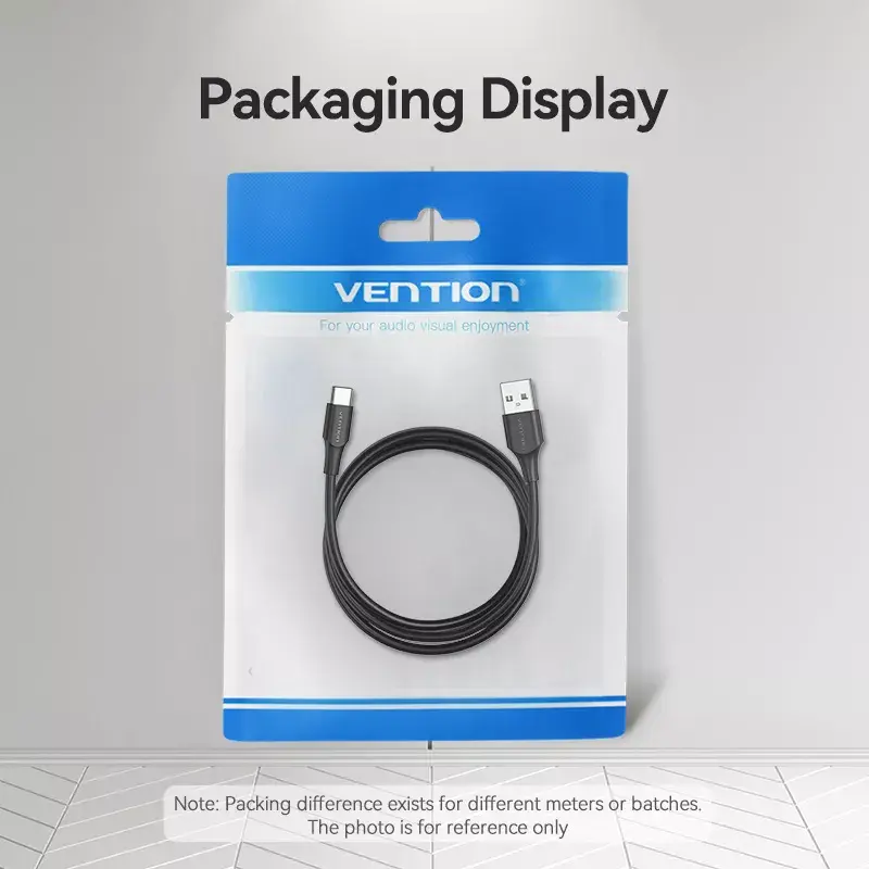 Vention USB 2.0 A Male to C Male 3A Cable 0.25M Black