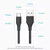 Vention USB 2.0 A Male to C Male 3A Cable 0.25M Black