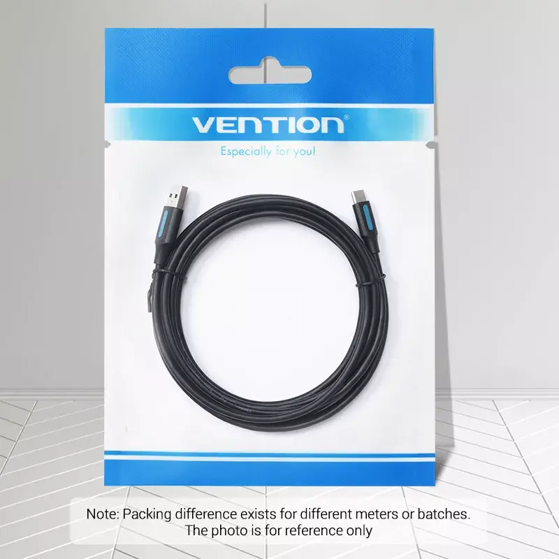 Vention USB 2.0 A Male to C Male 3A Cable 0.5M Black