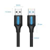 USB A to A cable Vention CONBD 0.5 m, USB 3.2 Gen 1 (5 Gbit/s), Black