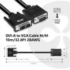 DVI-A to VGA Cable M/M CLUB3D CAC-1243 3m 28 AWG Black