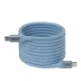 CLUB3D USB-C® Magnetic-Coil 240W PD3.1 Blue Cable 2m / 6.56ft Fast Charging