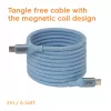 CLUB3D USB-C® Magnetic-Coil 240W PD3.1 Blue Cable 2m / 6.56ft Fast Charging