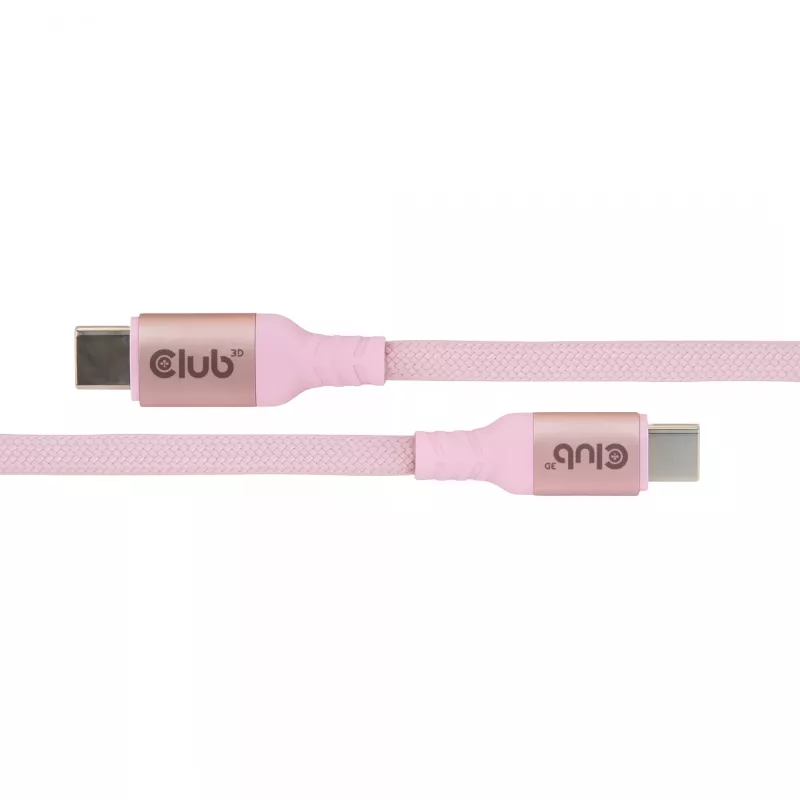 CLUB3D USB-C Magnetic-Coil 240W Pink Cable 2m USB 2.0