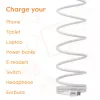 USB-C Magnetic-Coil cable Club 3D CAC-3032 — white, magnetic coil design for charging and data transfer