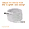 USB-C Magnetic-Coil cable Club 3D CAC-3032 — white, magnetic coil design for charging and data transfer