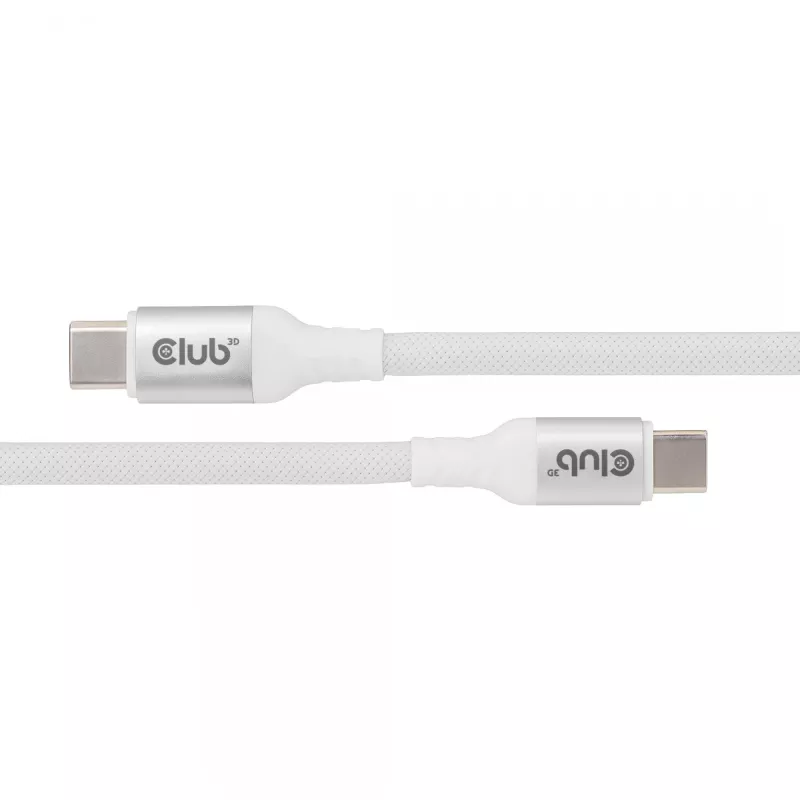 USB-C Magnetic-Coil cable Club 3D CAC-3032 — white, magnetic coil design for charging and data transfer