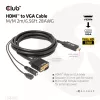 CLUB3D HDMI to VGA Cable M/M 2m/6.56ft 28AWG