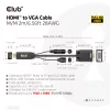 CLUB3D HDMI to VGA Cable M/M 2m/6.56ft 28AWG