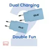 CLUB3D 2-Pack USB C Charger 30 Watt Whit, Indoor, AC, Blue