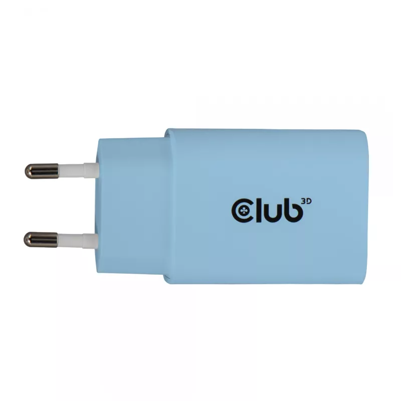 CLUB3D 2-Pack USB C Charger 30 Watt Whit, Indoor, AC, Blue