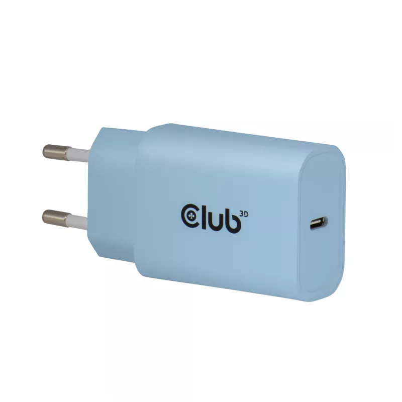 CLUB3D 2-Pack USB C Charger 30 Watt Whit, Indoor, AC, Blue