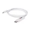 Club 3D CAC-1517 USB-C to DisplayPort 1.2 Adapter Cable, 4K UHD 60Hz, White, 1.2m