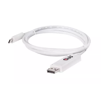 Club 3D CAC-1517 USB-C to DisplayPort 1.2 Adapter Cable, 4K UHD 60Hz, White, 1.2m