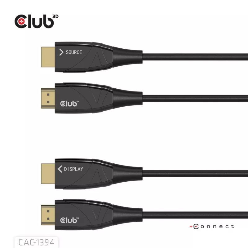CLUB3D CAC-1394 Ultra High Speed AOC Cable 4K120Hz/8K60Hz Unidirectional M/M 100m