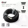 CLUB3D HDMI™ Hybrid AOC Cable 8K60Hz/4K120Hz 30m / 98.42 ft, 30 m, HDMI Type A (Standard), HDMI Type A (Standard), 48 Gbit/s, Black