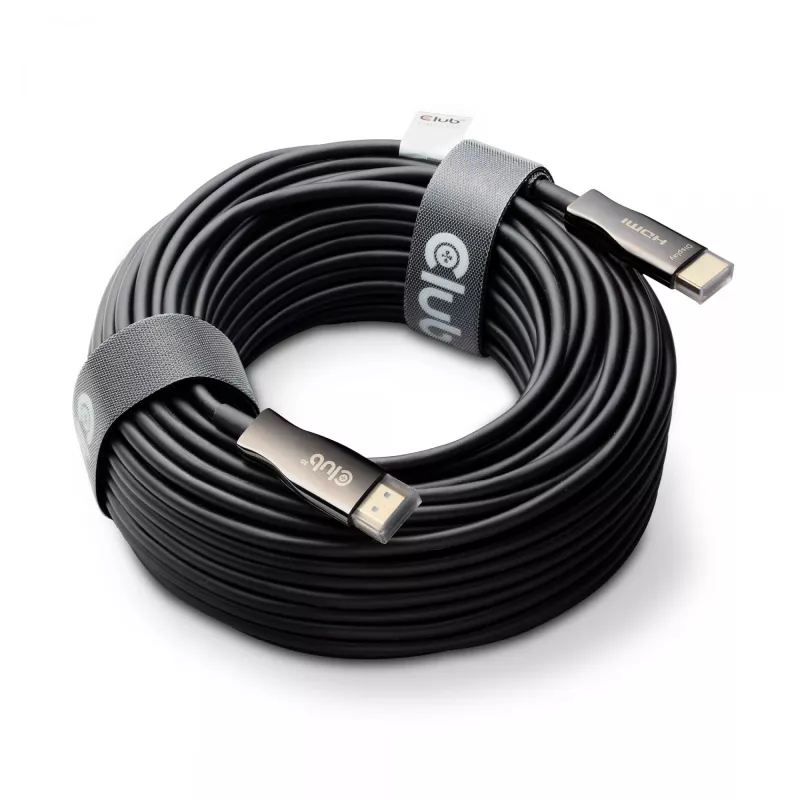 CLUB3D HDMI™ Hybrid AOC Cable 8K60Hz/4K120Hz 30m / 98.42 ft, 30 m, HDMI Type A (Standard), HDMI Type A (Standard), 48 Gbit/s, Black