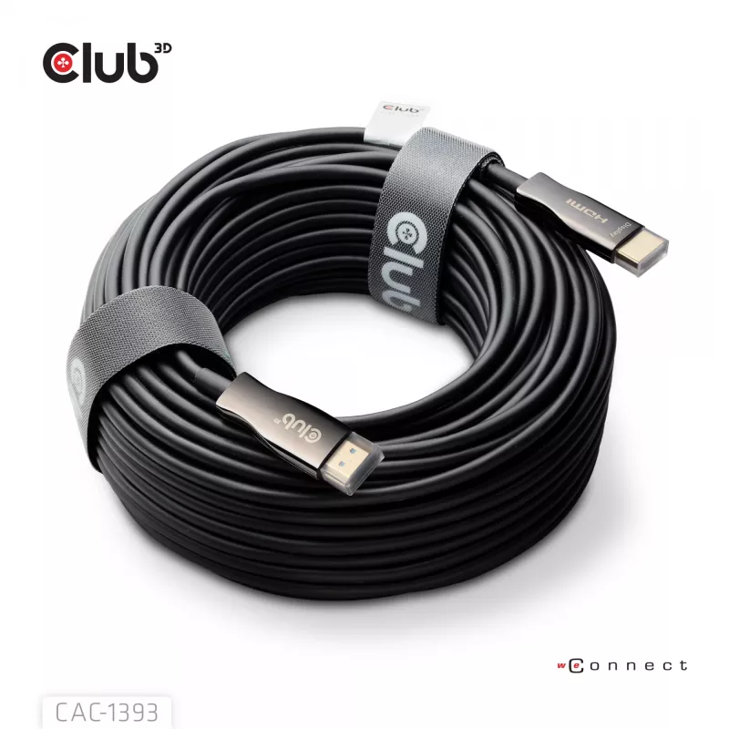 Club 3D HDMI Hybrid AOC Cable 8K60Hz / 4K120Hz 50 m, HDMI Type A Male–Male