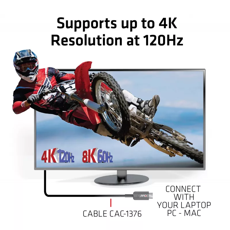 CLUB3D Ultra High Speed HDMI™ Certified AOC Cable 4K120Hz/8K60Hz Unidirectional M/M 10m/32.80ft