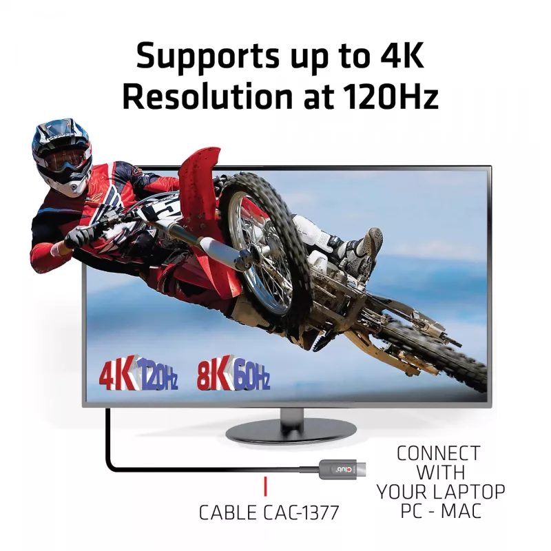 CLUB3D Ultra High Speed HDMI™ Certified AOC Cable 4K120Hz/8K60Hz Unidirectional M/M 15m/49.21ft