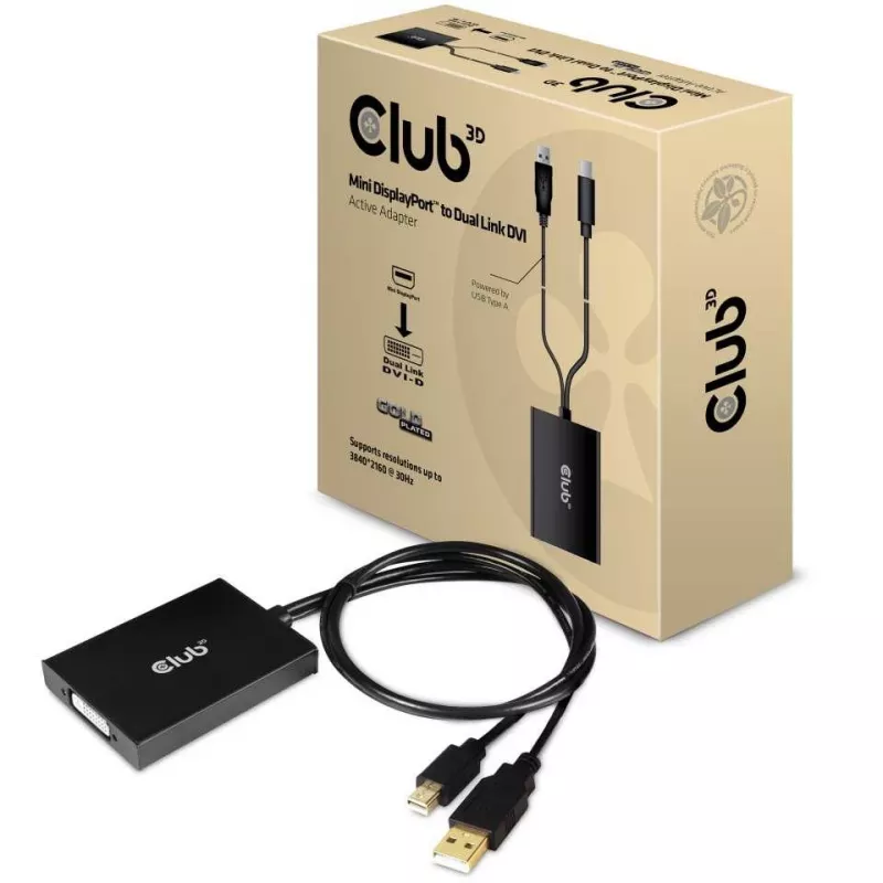 Active Adapter MiniDisplayPort 1.2a to Dual Link DVI-D CLUB3D CAC-1130