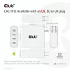 CLUB3D Travel Charger 100W GaN technology, Four port USB Type-A(2x) and -C(2x), Power Delivery(PD) 3.0 Support