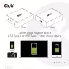 CLUB3D Travel Charger 132W GAN technology, Four port USB Type-A and -C, Power Delivery(PD) 3.0 Support