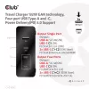 CLUB3D Travel Charger 132W GAN technology, Four port USB Type-A and -C, Power Delivery(PD) 3.0 Support