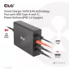 CLUB3D Travel Charger 132W GAN technology, Four port USB Type-A and -C, Power Delivery(PD) 3.0 Support