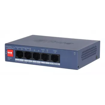 Dahua Technology CS4005-4ET1GT-36 network switch Managed L2 Gigabit Ethernet (10/100/1000) Power over Ethernet (PoE) Blue