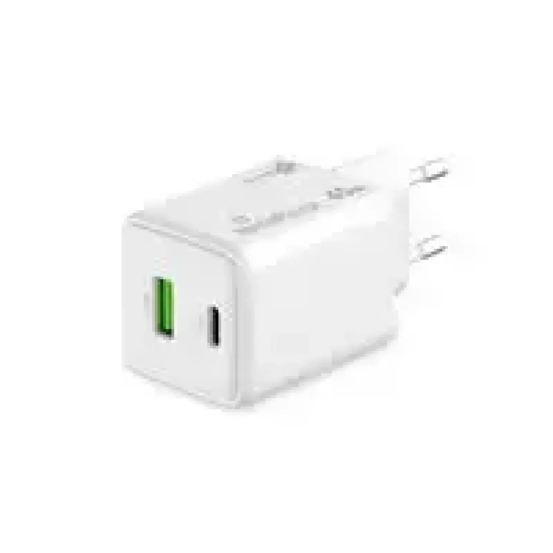 MediaRange MRMA113-2 USB-C 45W AC Indoor Charger for Smartphone and Tablet, White, Input 100–240V