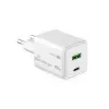 MediaRange MRMA113-2 USB-C 45W AC Indoor Charger for Smartphone and Tablet, White, Input 100–240V