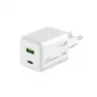 MediaRange MRMA113-2 USB-C 45W AC Indoor Charger for Smartphone and Tablet, White, Input 100–240V